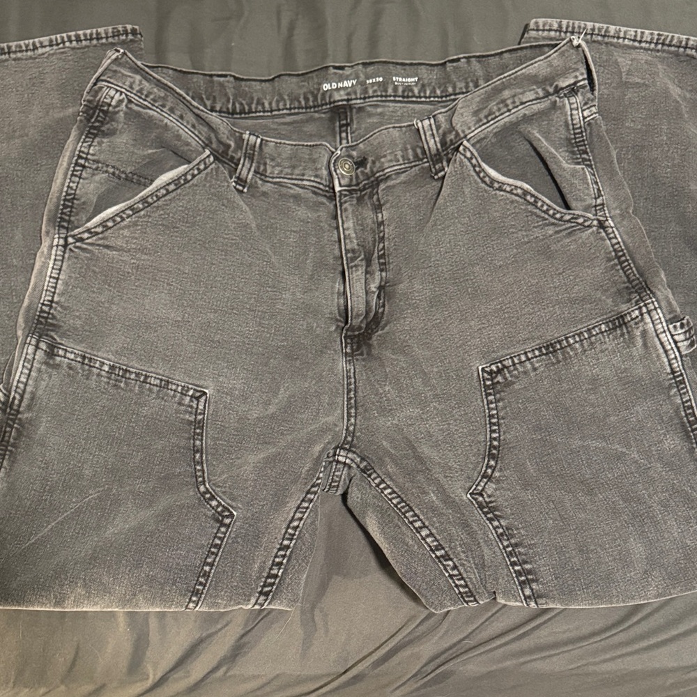 Old Navy Men's Dark Gray Straight Jeans